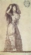 Francisco Goya The Duchess of Alba arranging her Hair oil